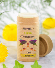 Load image into Gallery viewer, Green Ladies NI Natural Vegan Deodorant Awaken Open Cap
